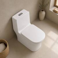 WC sur pied GUMONI T-9174 avec réservoir encastré, cuvette en céramique et couvercle en PP, chasse d'eau 3,0 L, design moderne
