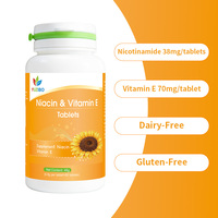 OEM/ODM Özel Etiketli Niacinamide 35mg Tabletler Vitamin E Besin Takviyesi 60 Adet Yetişkin Cilt Sağlığı Desteği Düşük Şekerli