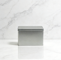 Boîte en fer blanc rectangulaire personnalisée de qualité stable JH pour le stockage de pain, chewing-gum, sandwichs, pâtes, nouilles, chips et autres aliments.