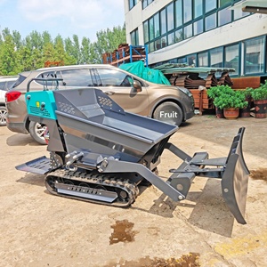 Load 500kg crawler dump truck with push shovel bulldozing transport dump truck feed sand crawler truck - Product Image 3