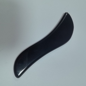 Face Lifting S Shaped Black Obsidian facial stone <b>Jade</b> Guasha for face - Product Image 6
