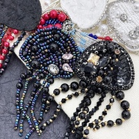 Broche Méduse 3D brodée à la main, perlée à la française, en tissu non tissé PVC et feutre, style luxe léger, à coudre sur vêtement, patch DIY pour costume