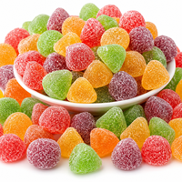 Bonbons gélifiés halal TikTok aux saveurs de fruits mélangés, sucrés et acidulés, en vrac, vente en gros, fabricant OEM ODM, marque privée
