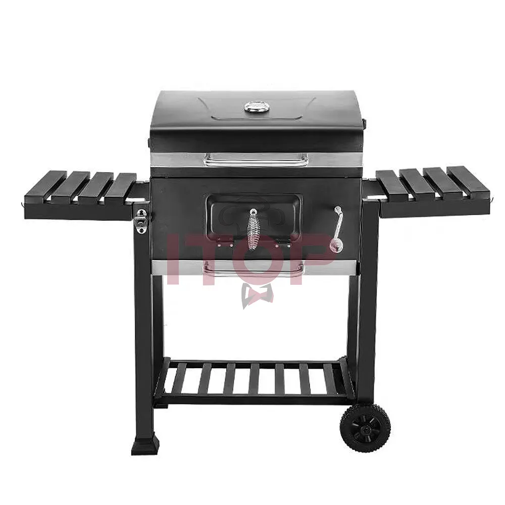Folding Barbecue Camping Food Grill Premium Coating Barbecue Offset Grill Balcony Outdoor Bbq Grill Fire Pit For Party