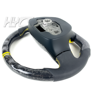 Accessoires d'intérieur de voiture Volant en fibre de carbone forgé pour <span class=keywords><strong>Ford</strong></span> <span class=keywords><strong>Focus</strong></span> MK4 ST <span class=keywords><strong>RS</strong></span> MK7 2019 2020 <span class=keywords><strong>2023</strong></span> - Product Image 4