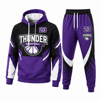 Ensemble de survêtement personnalisé pour équipe, sweat-shirt de sport personnalisé avec impression de logo, nom et numéro pour club et équipe