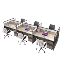 Bureau de travail de conception moderne, poste de travail informatique, bureau de direction moderne pour 2, 4, 6, 8 personnes