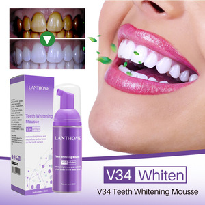 Gel Mousse Blanqueador Dental de 50ml, <span class=keywords><strong>Corrector</strong></span> de <span class=keywords><strong>Color</strong></span>, Elimina Efectivamente la Placa Amarilla y las Manchas de Humo, Limpieza Dental, Frescura - Product Image 2