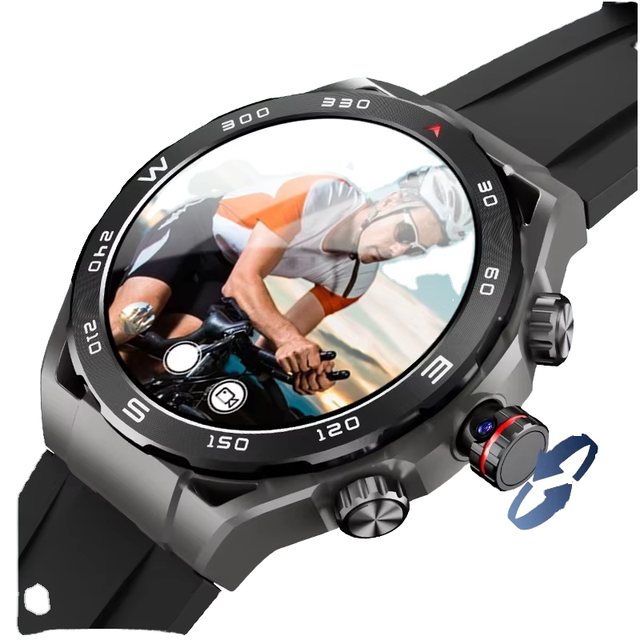 1.43" AMOLED 4G Dual Camera IP67 Waterproof Smartwatch with Touch Screen GPS NFC SOS Video Call & for Translate-HW18
