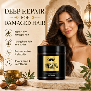 Mascarilla Capilar Reparadora de Aceite de Argán de Marca Privada 250ml Fórmula Restauradora Tratamiento Hidratante Profundo para Cabello Seco y Dañado OEM - Product Image 5
