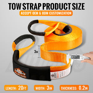 AUTOBOTS <span class=keywords><strong>Prix</strong></span> d'usine Sangle de remorquage de <span class=keywords><strong>voiture</strong></span> personnalisée robuste Sangle de remorquage de récupération Sangle de remorquage de course Kit de sangle de remorquage - Product Image 2