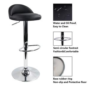 Chaise <span class=keywords><strong>de</strong></span> <span class=keywords><strong>bar</strong></span> à dossier haut au design moderne, pivotante et réglable, en similicuir PU, pour la maison, la cuisine, l'extérieur, l'hôtel, la salle à manger - Product Image 6