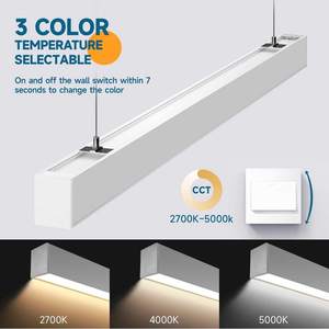 ระบบไฟ LED แบบเส้นตรง OEM 35W 55W ไฟ LED แบบแถบแขวนพร้อมโปรไฟล์อะลูมิเนียม สำหรับสำนักงาน ห้างสรรพสินค้า ซูเปอร์มาร์เก็ต - Product Image 2