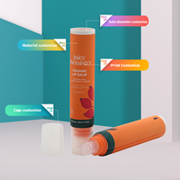Tube cosmétique vide rose personnalisé, finition mate dépolie, en forme de goutte d'eau, pour lotion, soin de la peau, crème contour des yeux, essence, baume à lèvres, brillant à lèvres