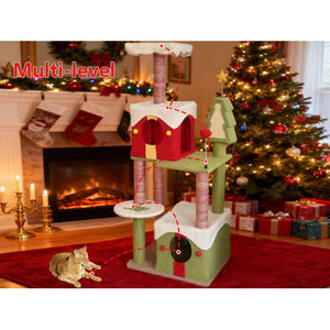 Grande Albero per Gatti di Lusso a 3 Livelli per Halloween, Decorazione Festiva da Interno, Tiragraffi e Cuccia per Gatti, Consegna Gratuita negli Stati Uniti - Product Image 2