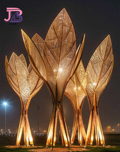 Sculptures de décoration d'éclairage lumineux de repère urbain personnalisé Sculptures de biens immobiliers polies de style moderne - Product Image 6