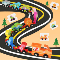 Enfants éducatifs en bois lapin jour nuit couleur Puzzle jouet voiture blocs de construction créatifs pour l'apprentissage précoce bébé Puzzle jouet
