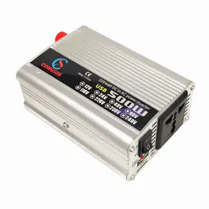 베스트 판매 500W 1000W 12V 24V 110V 230V DC/AC 수정 사인파 휴대용 전원 인버터 USB 포트