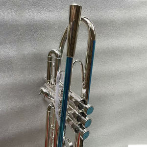 <span class=keywords><strong>Trompeta</strong></span> de Latón Amarillo de Alta Calidad <span class=keywords><strong>con</strong></span> Acabado Plateado, Afinación Bb, para Músico Profesional - Product Image 5