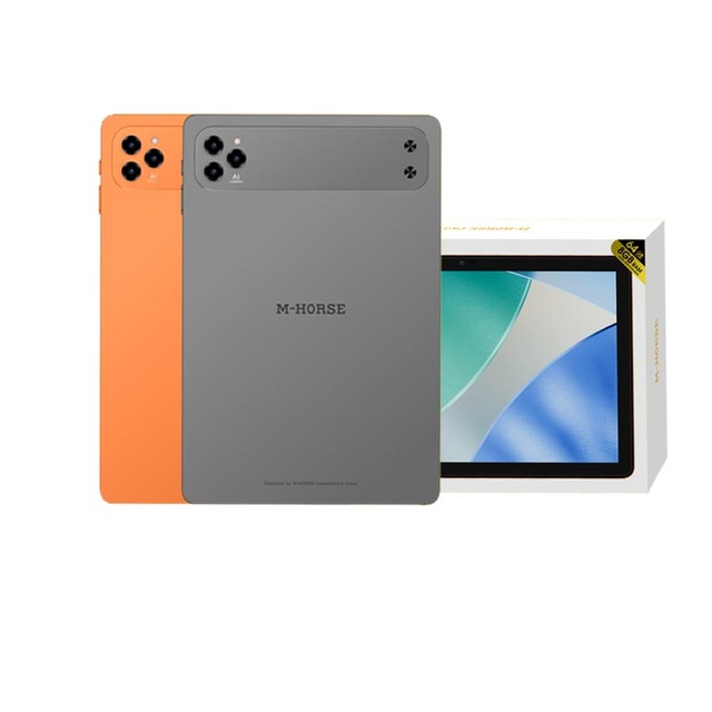 M-HORSE New 10.1" with Android 15 Octa Core 6GB+64GB GSM/Wi-Fi Educational & Entertainment Tablet for Kids and Business
