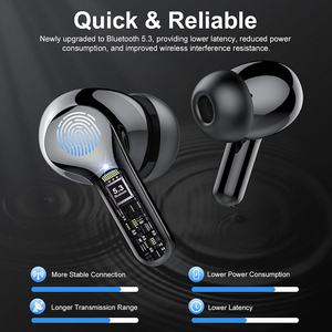 Nuevos Auriculares Inalámbricos HiFi Estéreo BT5.3 con Cancelación de Ruido ENC, Pantalla LED y 48H de Autonomía, Audífonos con Protección IP7 Impermeable - Product Image 4