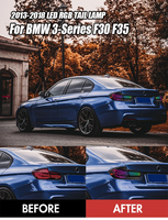 Luz de Freno RGB Estilo M3 M4 CSL para BMW, Compatible con F30 F31, Luz Trasera 2013-2018 320i 330i 335i 330e 340i 328d 328i Xdrive