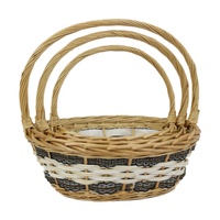 Panier à linge Willow en osier tressé à la main, décoratif, pour le rangement des fruits et légumes - Grande Vente