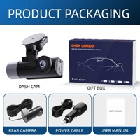 OEM/ODM Kamera Dasbor Mobil WIFI 3.18 Inci 3 Lensa 4k+2k+2k DVR Perekaman Berulang Penglihatan Malam GPS Perekam Mengemudi Mobil Kamera Dasbor