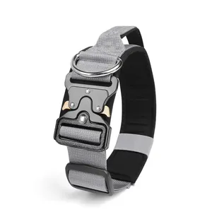 <span class=keywords><strong>Collar</strong></span> táctico para perro, grueso, básico, pequeño, grande, personalizado, para aventuras al aire libre, con accesorios de sujeción - Product Image 6