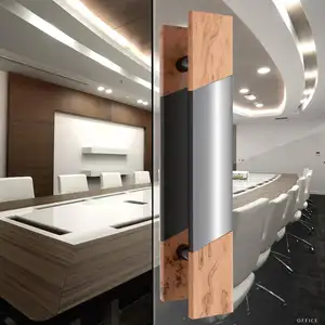 新しいデザイン木製ハンドル家具メインドア玄関ハンドルカスタマイズ