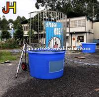 Jeu gonflable de réservoir d'immersion d'eau de cabine d'immersion d'éclaboussure pour des jeux de cible d'eau d'été