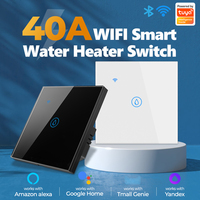 Interrupteur mural intelligent WiFi Tuya 40A, compatible avec les chauffe-eau, les chaudières, les climatiseurs, les lumières, commande à distance par application, fonctionne avec Alexa et Google Home