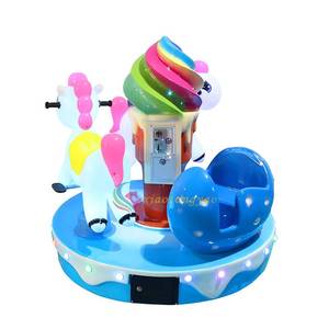 Mini carrousel à chevaux en fibre de verre à pièces populaires pour les centres commerciaux et les salles de jeux - Product Image 4