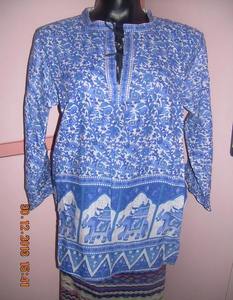 Vestido de mujer estampado de algodón informal, prendas confeccionadas con estampado tradicional sostenible para damas, producto a gran precio - Product Image 5