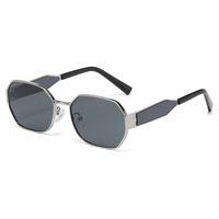 Gafas de Sol Retro de Lujo con Logotipo Personalizado, Montura Metálica Completa, Diseño Vintage, Lentes Polarizadas UV400, Cómodas, Unisex, para Hombre