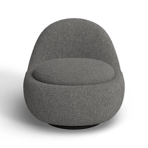 Sofás de sala de estar, silla de tela, sofá individual, sillón gris moderno, sofá de un solo asiento de estilo clásico con espalda baja - Product Image 5