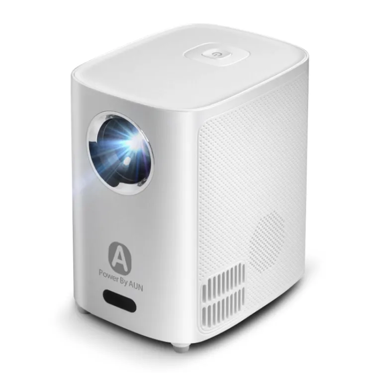 AUN A001 ponsel proyektor LED mini 4K 4200 Lumens, proyektor LED cerdas WiFi sinkronisasi 4K keluaran baru