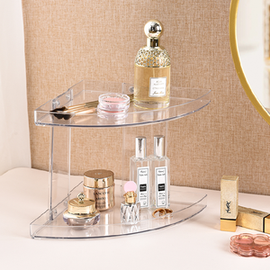 Organisateur de bureau moderne en plastique à double couche triangulaire, écologique, <span class=keywords><strong>pour</strong></span> cosmétiques, bijoux, outils de maquillage, cuisine - Product Image 4