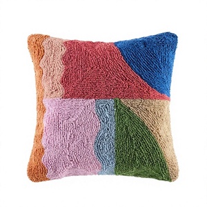 Tufted Boho Cushion Cover By <b>Indian</b> Textiles H/L Handwoven Decorative <b>Throw</b> Pillow Luxury Boho Pillow Cover - Product Image 1