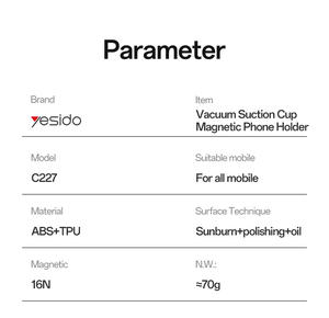 Yesido C227 360 rotazione magnetica a <span class=keywords><strong>ventosa</strong></span> per auto porta telefono Design innovativo per <span class=keywords><strong>cellulare</strong></span> - Product Image 5