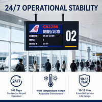 Sistema de Pantalla de Video LCD para Interiores Personalizado, Opción OEM, Gestión Remota de Dispositivos, CMS para Información en Aeropuertos y Estaciones de Metro