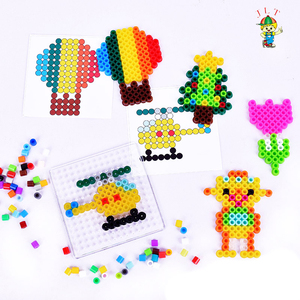 Kit de Bricolage Perler Hama Mini 5mm en Gros, Perles Hama Multicolores en Plastique EVA pour Jouets Faits Main - Product Image 3