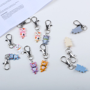 Offre Spéciale – Porte-clés mignon en PVC écologique avec mousqueton, motif chat de dessin animé, pendentif chat porte-bonheur, accessoires DIY - Product Image 4