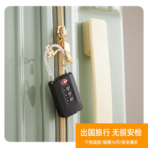 Serrure à combinaison approuvée par la TSA pour bagages, sacs à dos de voyage, matériau ABS, serrure à code à 3 chiffres avec câble en acier - Product Image 3