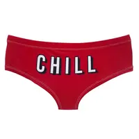 Red Chill Kitty Print 3D Panties for Women, Factory Custom