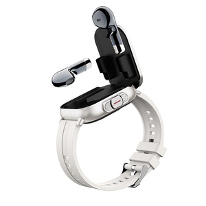 Montre connectée TWS 2-en-1 avec écouteurs doubles et bracelet en silicone, étanche, appels <span class=keywords><strong>vidéo</strong></span> et synchronisation des informations, écran TFT - Product Image 1