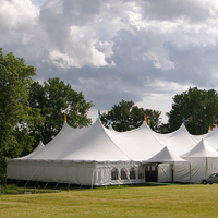 Grande tente de réception imperméable en aluminium pour événements, 300 personnes, Carpa Para Eventos, auvent blanc, tente géante pour événements