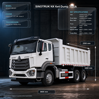 Camion benne HOWO NX 6x4 remis à neuf, 10 roues, capacité 40t, camion benne d'occasion Sinotruk avec benne haute résistance pour l'Afrique
