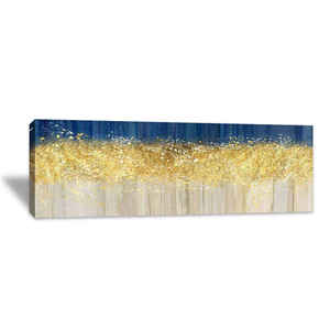 Peintures murales de paysages modernes personnalisées en 3D, dorées et scintillantes, en toile acrylique écologique, impression numérique UV/offset - Product Image 1