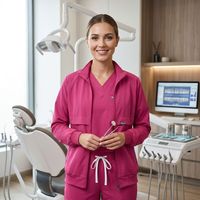 Ensemble de tenues médicales pour femmes, 3 pièces, combinaison de travail performante avec veste assortie et pantalon à poches, hôpital 42192+52002